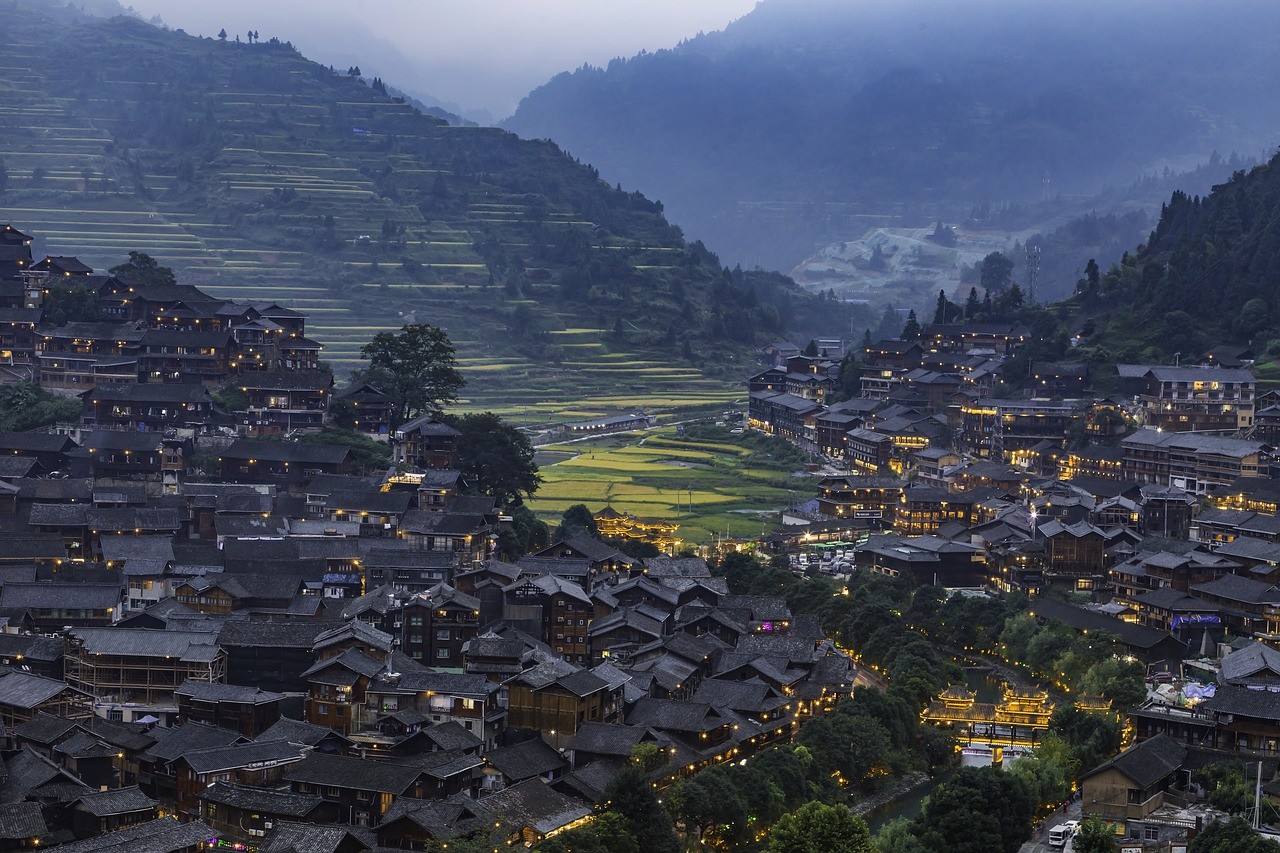 China, view of Chinese city
