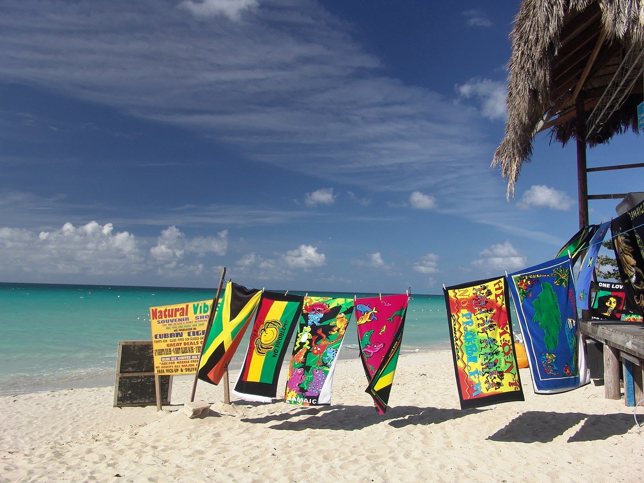 Jamaica view of beach and sea