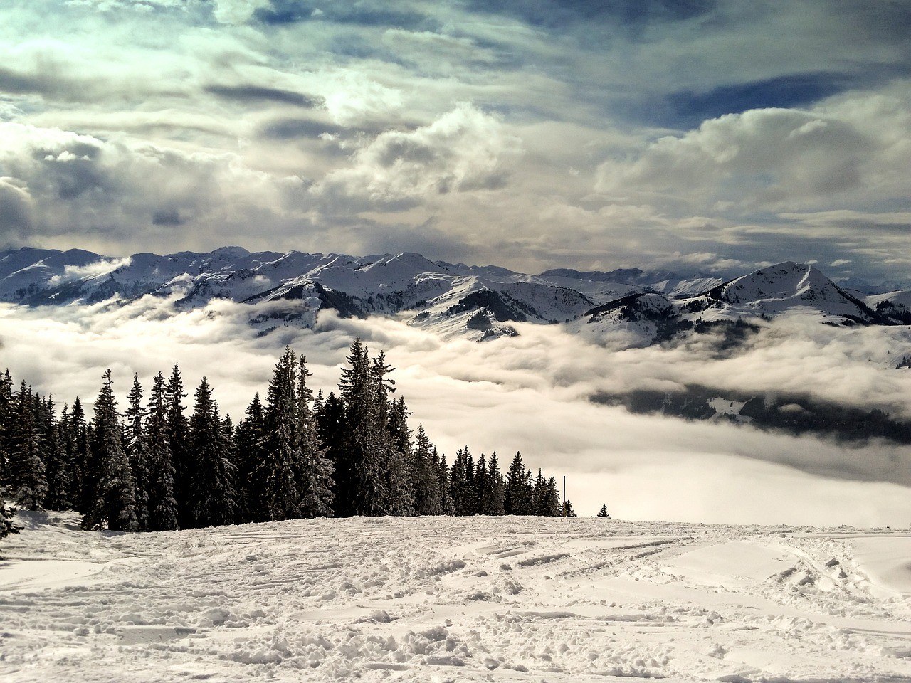 Kitzbuhel Kirchberg Austria Snow