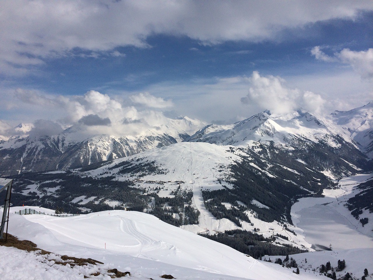 Konigsleiten Austria view mountains snow